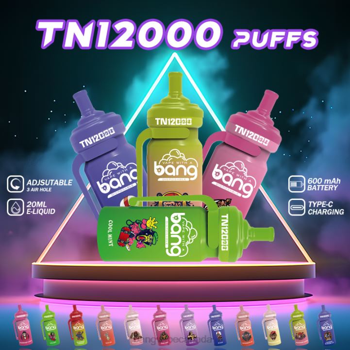 Bang Vape TN12000 Pod with Mesh Coil 86FDT25 Disposable buy Bang Vapes online
