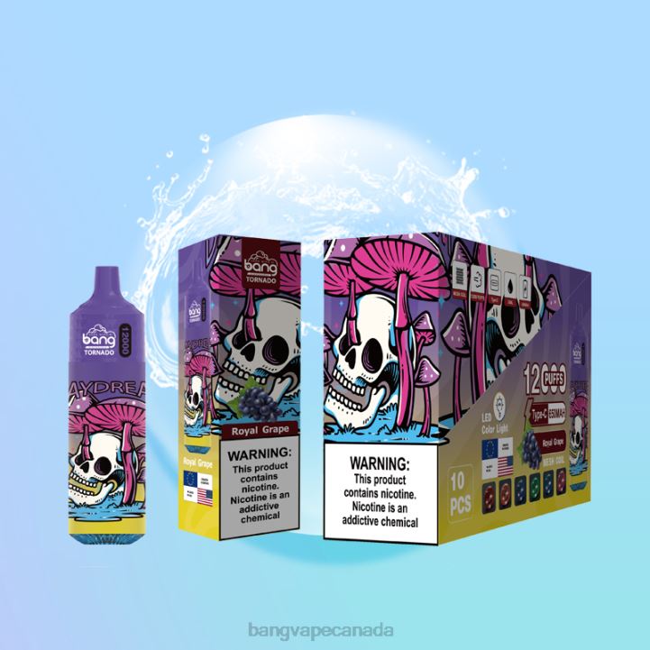 Bang Vape Tornado 12000 puffs with LED & Mesh Coil 86FDT24 Disposable Bang Vape canada