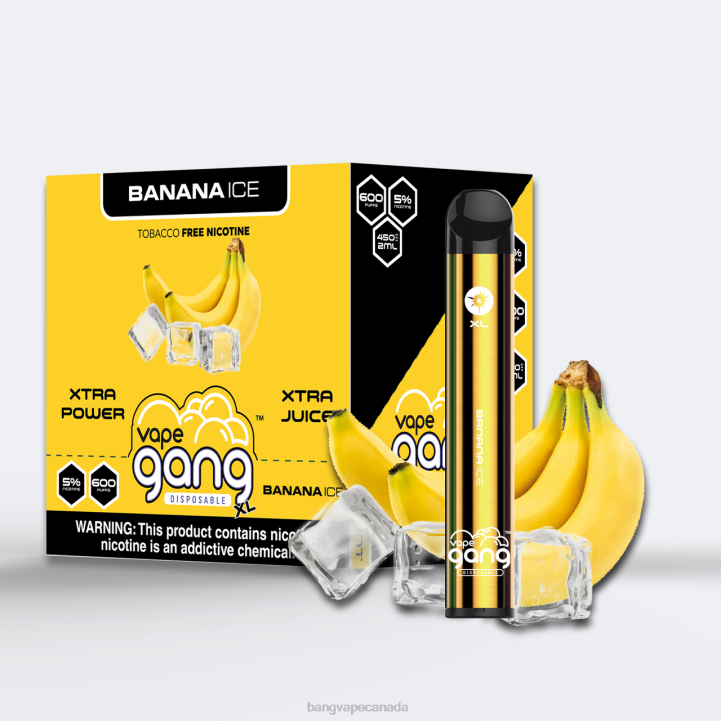 Vape Gang XL Disposable Vapes 600 puffs (Box of 10) 86FDT263 Banana Ice vape gang canada