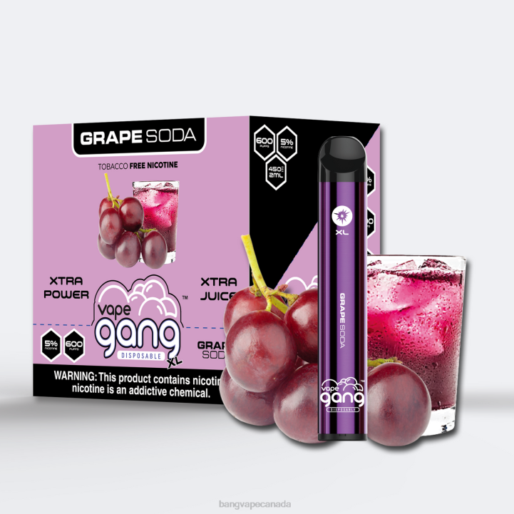 Vape Gang XL Disposable Vapes 600 puffs (Box of 10) 86FDT271 Grape Soda vape gang flavors